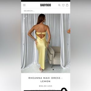 Babyboo Rheanna Maxi Dress in lemon/ yellow